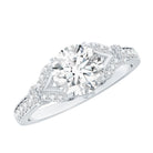 Certified 2Ct Lab Grown Diamond Split Shank Engagement Ring Lab - ( EF-VS ) - Rosec Jewels