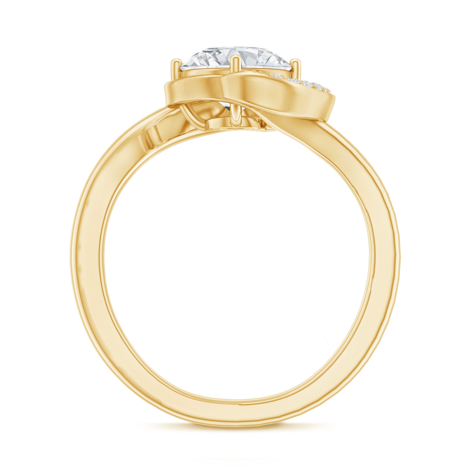 Rosec Jewels-7 MM Lab Grown Diamond Unique Engagement Ring For Her