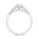 8 MM Round Lab Grown Diamond Vine Engagement Ring Lab - ( EF-VS ) - Rosec Jewels