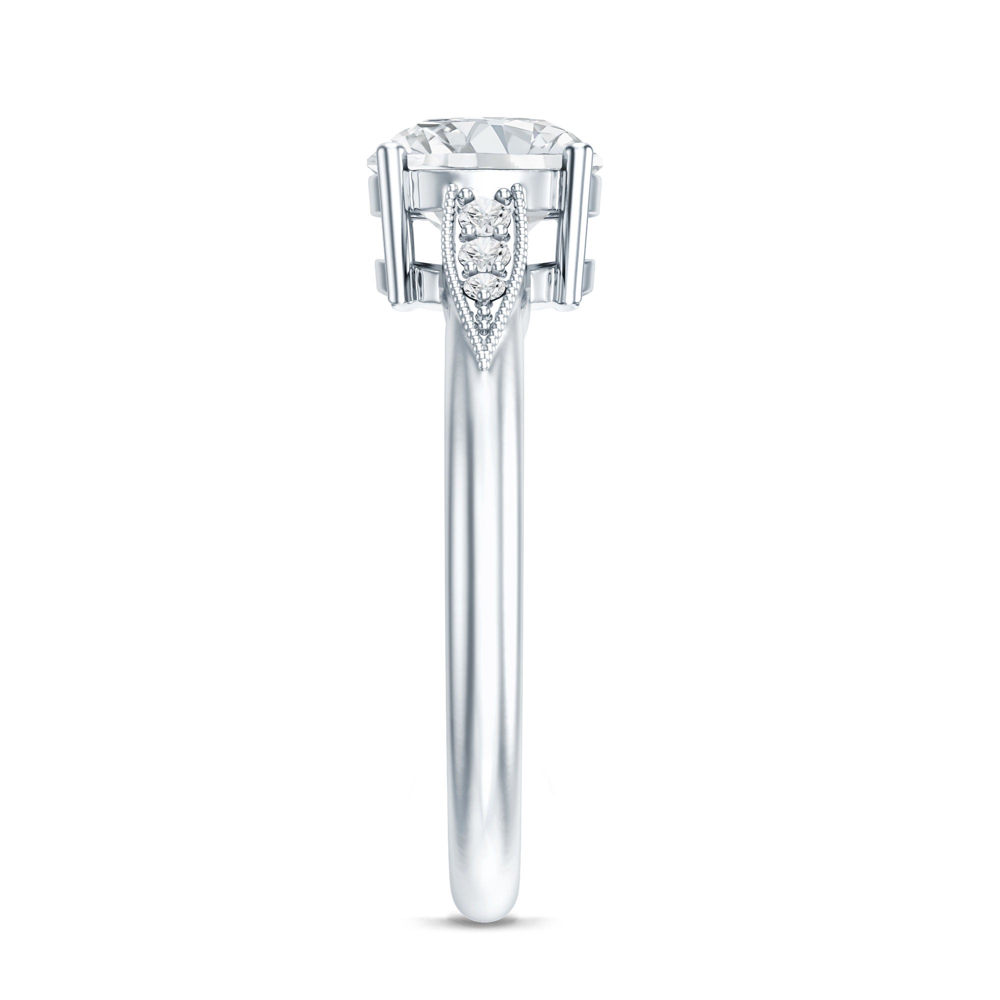 Rosec Jewels-Certified Lab Grown Diamond 8MM Classic Engagement Ring