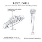 Certified 6 MM Lab Grown Diamond 4 Prong Engagement Ring Lab - ( EF-VS ) - Rosec Jewels