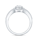 6X8 MM Oval Lab Grown Diamond Vintage Engagement Ring For Women Lab - ( EF-VS ) - Rosec Jewels