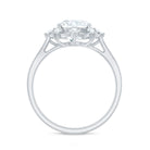 8 MM Lab Grown Diamond Statement Engagement Ring Lab - ( EF-VS ) - Rosec Jewels