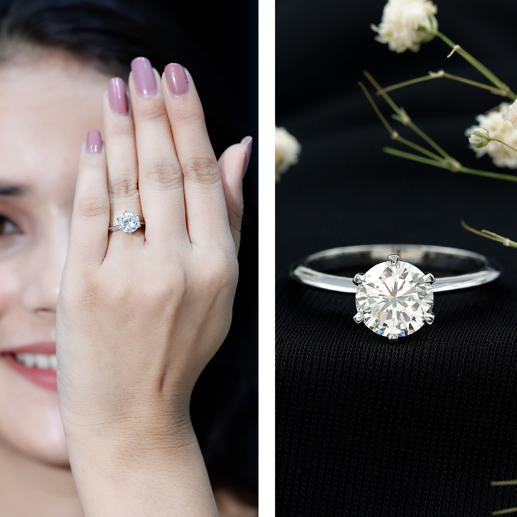 Rosec Jewels-2 Carat Lab Grown Diamond Six Prongs Engagement Ring
