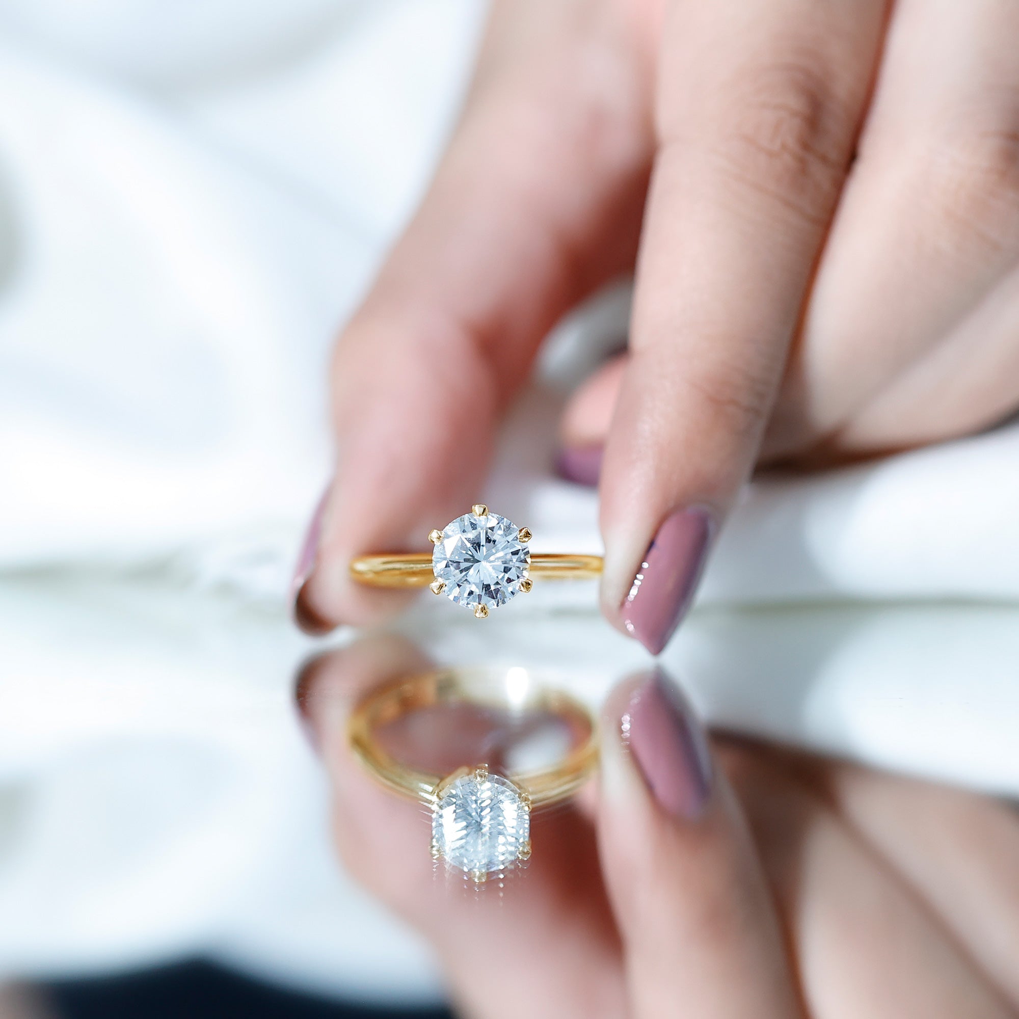Rosec Jewels-2 Carat Lab Grown Diamond Six Prongs Engagement Ring