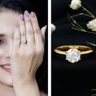 2 Carat Lab Grown Diamond Six Prongs Engagement Ring Lab - ( EF-VS ) - Rosec Jewels
