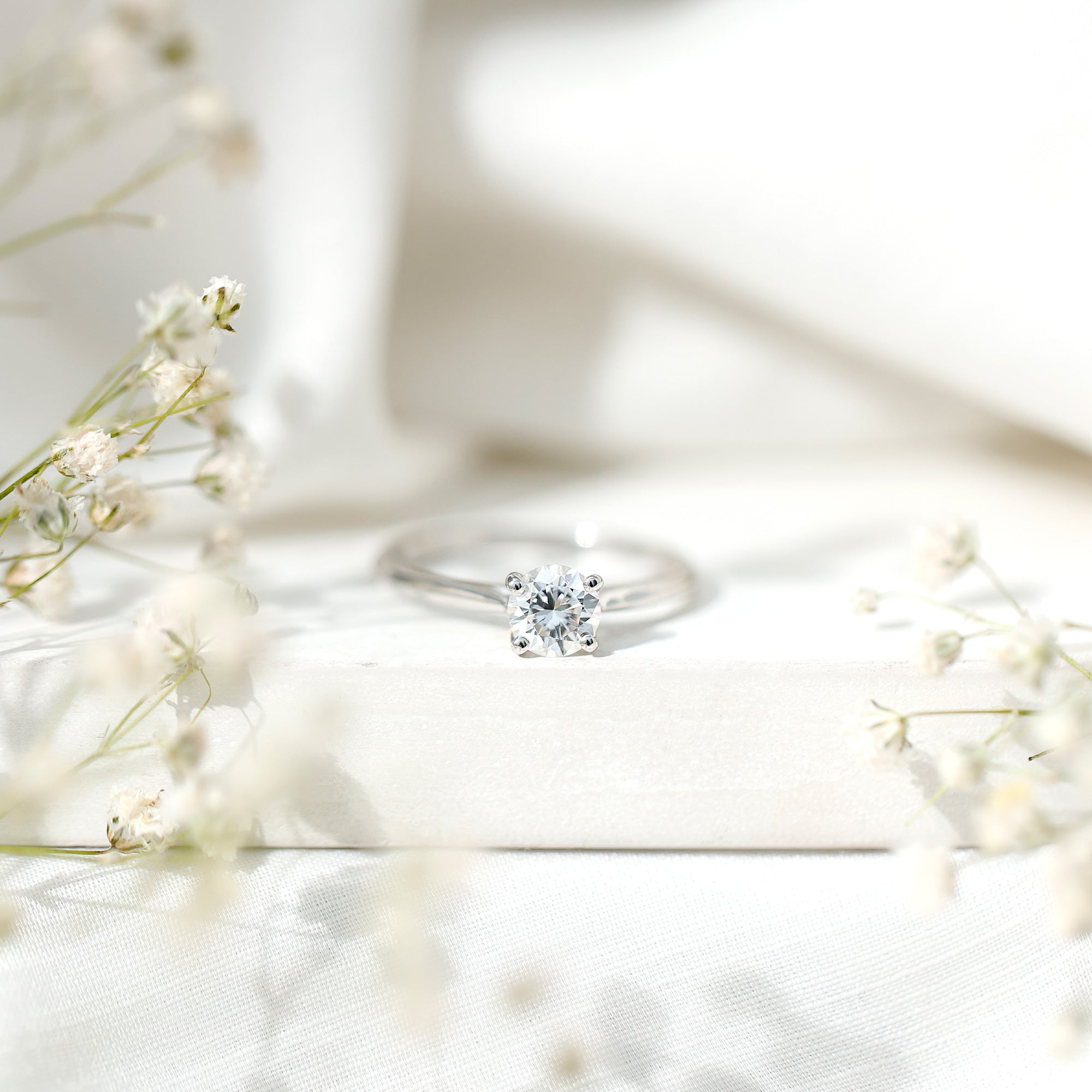 Certified Lab Grown Diamond 6 MM Circle Engagement Ring Lab - ( EF-VS ) - Rosec Jewels