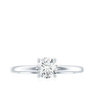 Rosec Jewels-Certified Lab Grown Diamond 6 MM Round Cut Engagement Ring