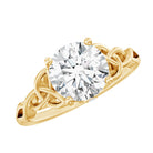 Certified 8 MM Round Lab Grown Diamond Celtic Engagement Ring Lab - ( EF-VS ) - Rosec Jewels