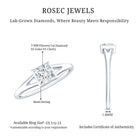 Certified Lab Grown Diamond 5 MM Solitaire Promise Ring Lab - ( EF-VS ) - Rosec Jewels