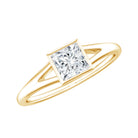 Certified Lab Grown Diamond 5 MM Solitaire Promise Ring Lab - ( EF-VS ) - Rosec Jewels
