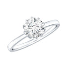 Rosec Jewels-Lab Grown Diamond 6 MM Round Cut Engagement Ring
