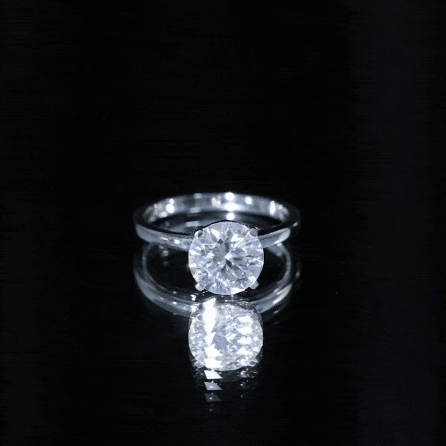 Rosec Jewels-Peg Headset Lab Grown Diamond 2 Carat Engagement Ring