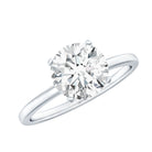 2 Carat Lab Grown Diamond Classic Engagement Ring in Silver Lab - ( EF-VS ) 92.5 Sterling Silver - Rosec Jewels