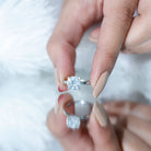 2 Carat Lab Grown Diamond Classic Engagement Ring in Silver Lab - ( EF-VS ) 92.5 Sterling Silver - Rosec Jewels