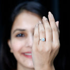 2 Carat Lab Grown Diamond Classic Engagement Ring in Silver Lab - ( EF-VS ) 92.5 Sterling Silver - Rosec Jewels