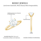 Rosec Jewels-Peg Headset Lab Grown Diamond 2 Carat Engagement Ring