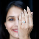 2 Carat Lab Grown Diamond Classic Engagement Ring in Silver Lab - ( EF-VS ) 14K Yellow Gold Plated Silver - Rosec Jewels