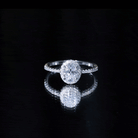 Rosec Jewels-Certified Lab Grown Diamond 6X8 MM Oval Engagement Ring With Side Stones