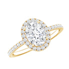 Rosec Jewels-Certified Lab Grown Diamond 6X8 MM Oval Engagement Ring With Side Stones