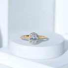 Rosec Jewels-Certified Lab Grown Diamond 6X8 MM Oval Engagement Ring With Side Stones