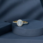 Rosec Jewels-Certified Lab Grown Diamond 6X8 MM Oval Engagement Ring With Side Stones