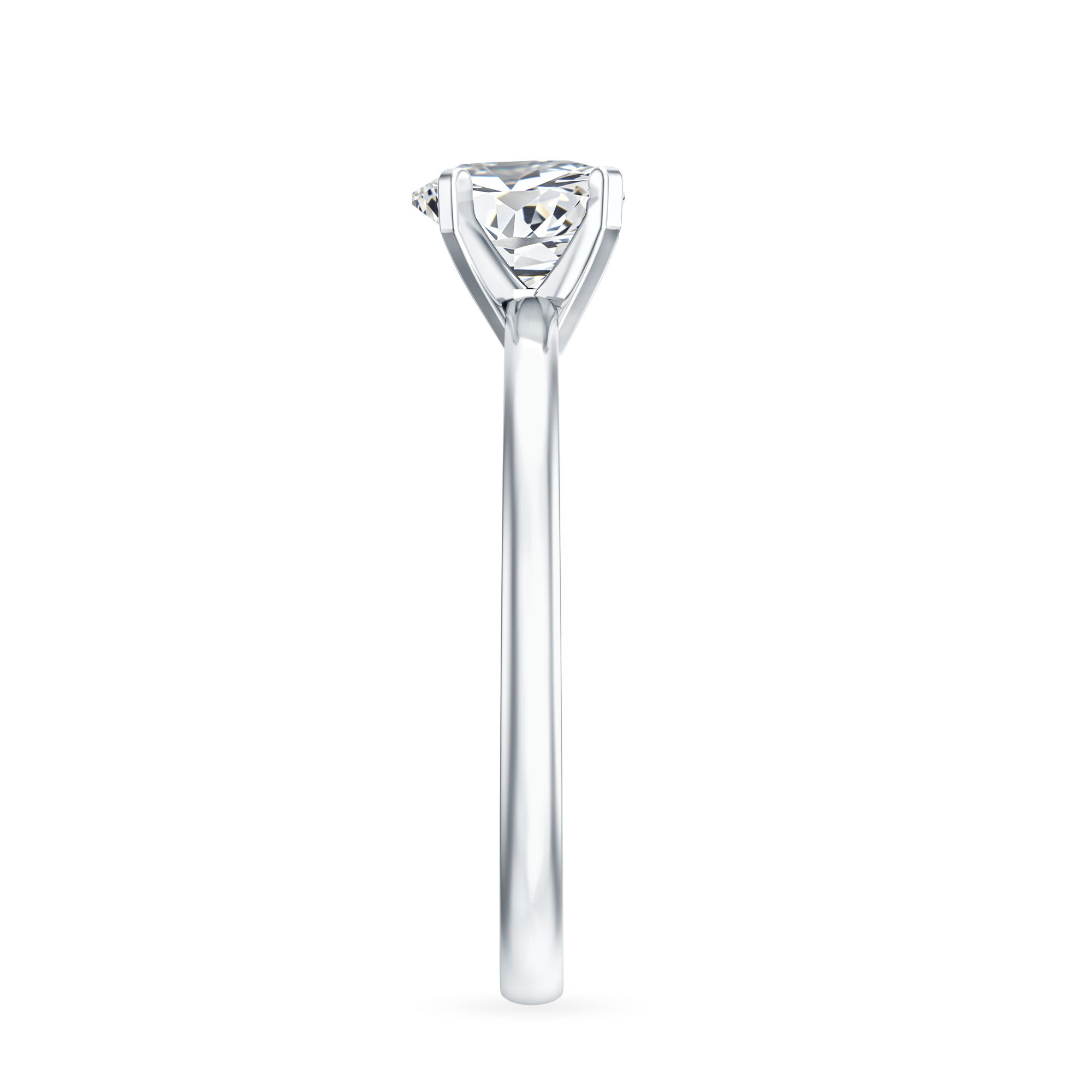 Certified 7 MM Lab Grown Diamond Heart Engagement Ring Lab - ( EF-VS ) - Rosec Jewels