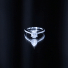 Rosec Jewels-Lab Diamond 6X8 MM Pear Shape Engagement Ring With Side Stones