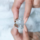 Rosec Jewels-Lab Diamond 6X8 MM Pear Shape Engagement Ring With Side Stones