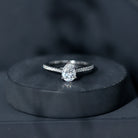 Rosec Jewels-Lab Diamond 6X8 MM Pear Shape Engagement Ring With Side Stones