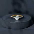 Rosec Jewels-Lab Diamond 6X8 MM Pear Shape Engagement Ring With Side Stones