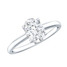 Certified 1 Carat Lab Grown Diamond Engagement Ring Lab - ( EF-VS ) - Rosec Jewels