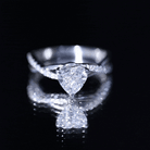 Criss Cross Lab Grown Diamond Heart Engagement Ring Lab - ( EF-VS ) - Rosec Jewels
