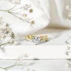 Criss Cross Lab Grown Diamond Heart Engagement Ring Lab - ( EF-VS ) - Rosec Jewels