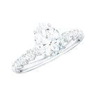 Rosec Jewels-1 CT Pear Cut Lab Grown Diamond Engagement Ring for Women
