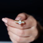 Rosec Jewels-1 CT Pear Cut Lab Grown Diamond Engagement Ring for Women