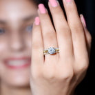 Rosec Jewels-Certified Round Cut Lab Created Diamond 3 Piece Bridal Ring Set