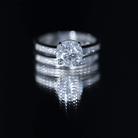 Certified 2 Carat Lab Grown Diamond Engagement Ring With Wedding Band Lab - ( EF-VS ) - Rosec Jewels