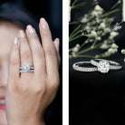 Certified 2 Carat Lab Grown Diamond Engagement Ring With Wedding Band Lab - ( EF-VS ) - Rosec Jewels