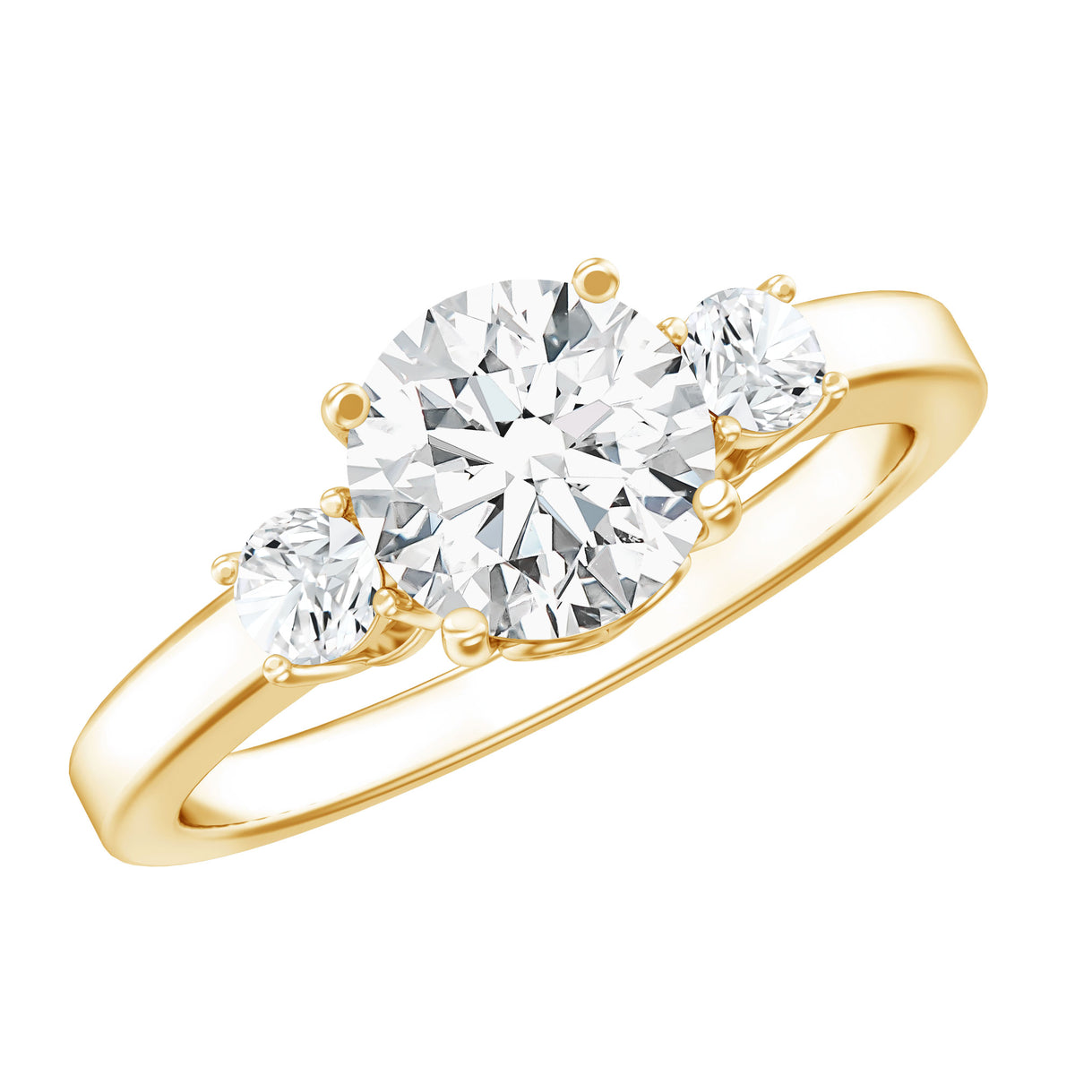 1.2 Carat Lab Grown Diamond 3 Stone Engagement Ring for Women Lab - ( EF-VS ) - Rosec Jewels