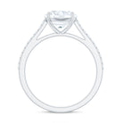 Rosec Jewels-Solitaire Lab Grown Diamond Ring with Side Stones for Women