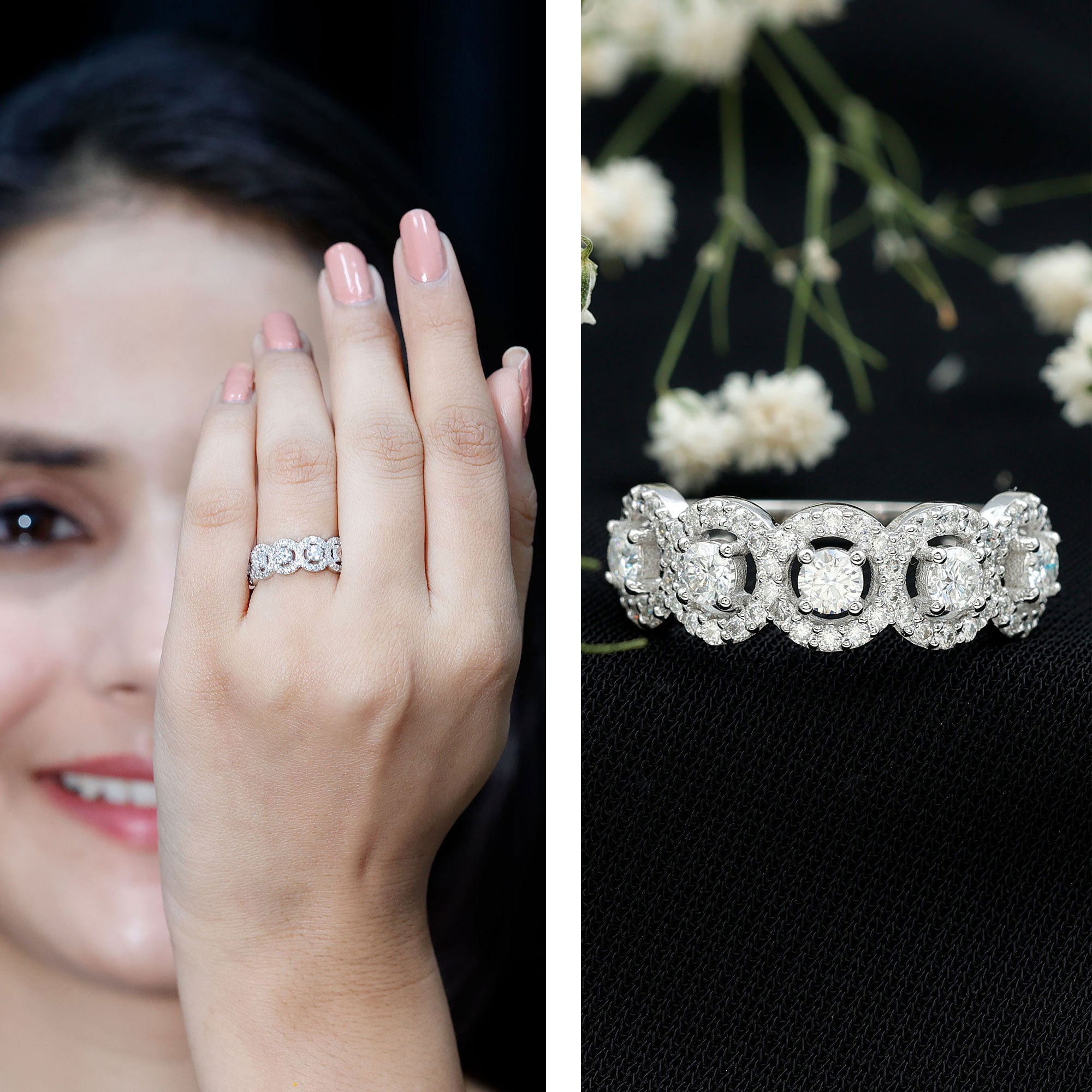 Rosec Jewels-Certified Lab Created Diamond Wedding Band Ring