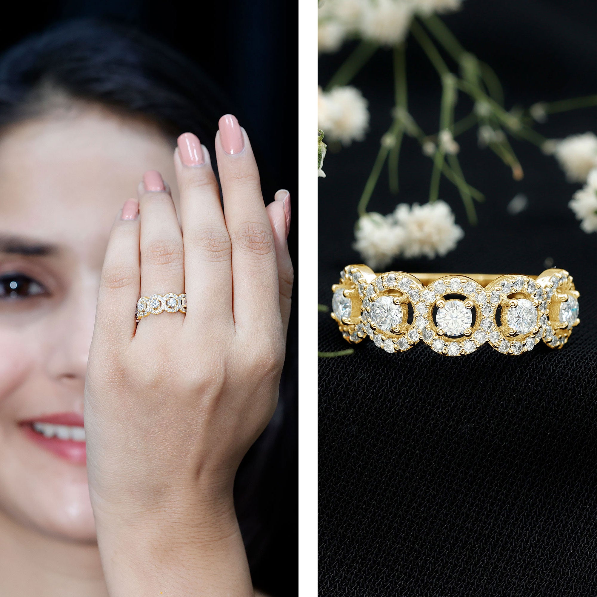 Rosec Jewels-Certified Lab Created Diamond Wedding Band Ring