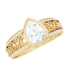 Rosec Jewels-Certified Lab Created Diamond Antique Engagement Ring for Women