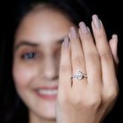 Rosec Jewels-Certified 6X8 MM Pear Cut Lab Created Diamond Teardrop Engagement Ring