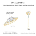Certified 7mm Diamond Heart Solitaire Ring For Her Lab - ( EF-VS ) - Rosec Jewels