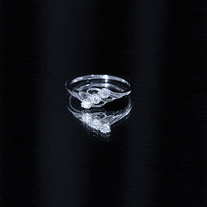 Certified Lab Grown Diamond Three Stone Proposal Ring Lab - ( EF-VS ) - Rosec Jewels