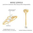 Rosec Jewels-Certified Lab Grown Diamond Three Stone Proposal Ring