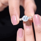 Certified Lab Diamond 8 mm Round Engagement Ring With 6 Prong Lab - ( EF-VS ) - Rosec Jewels