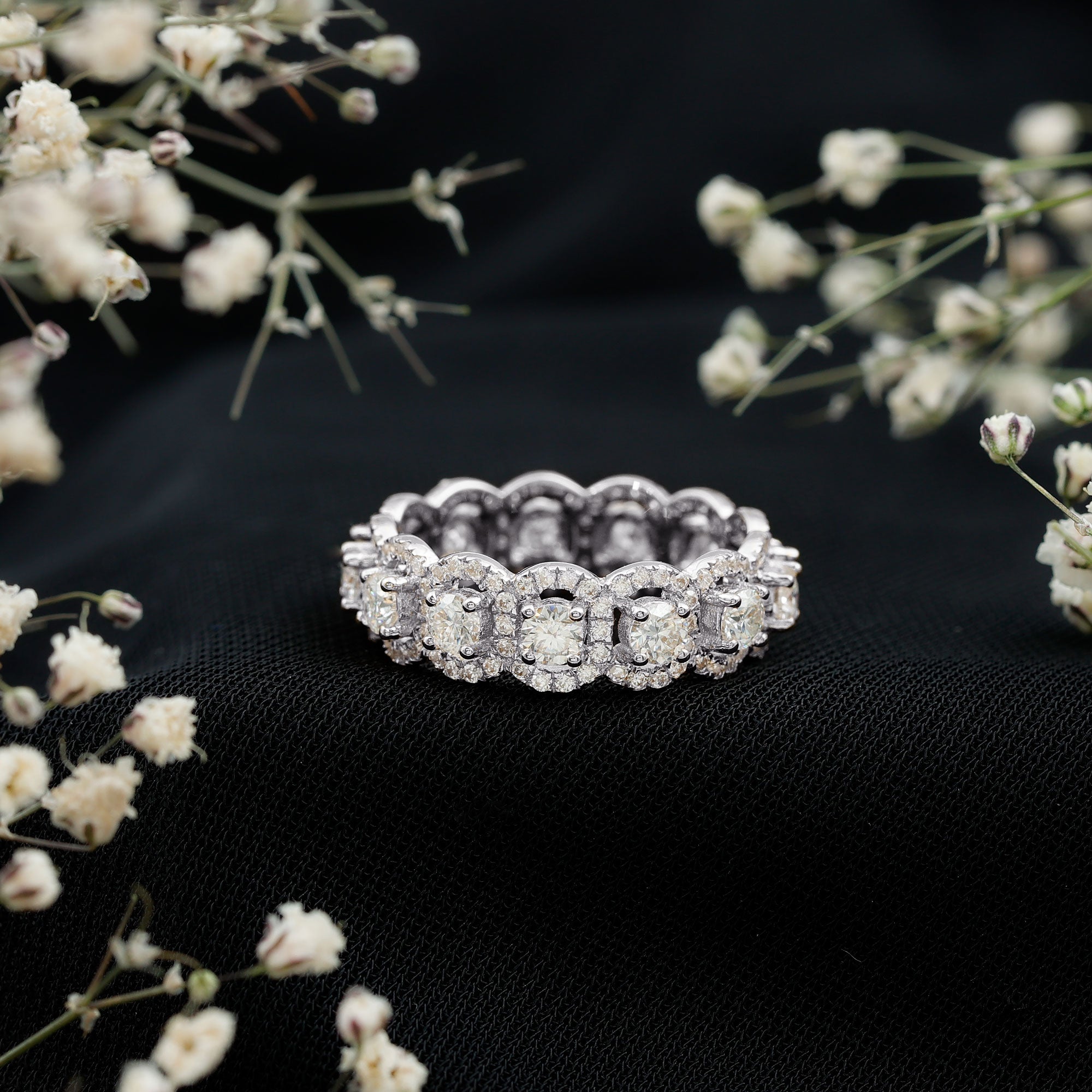 Classic Lab Grown Diamond Thick Wedding Band Lab - ( EF-VS ) - Rosec Jewels